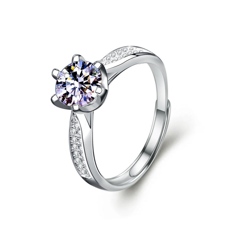 Moissanite Ring - 925 Sterling Silver