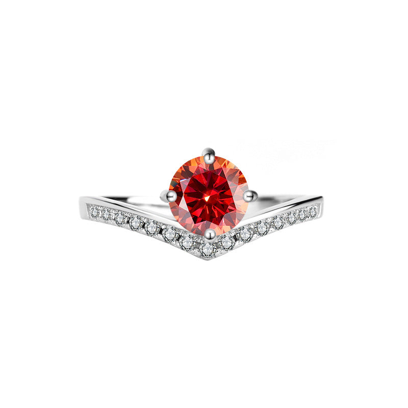 Moissanite Ring - 925 Sterling Silver